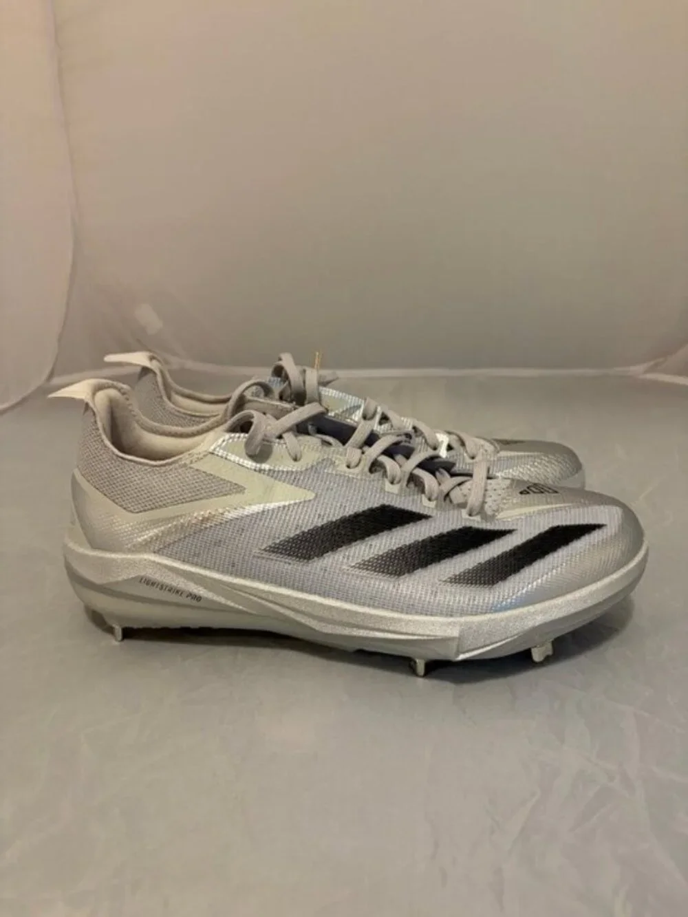 Adidas Adizero Electric + S silver metal baseball cleats size 7.5 JS2994 NWT